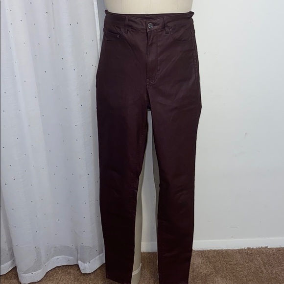 High Waisted Waxed Denim Jean - Picture 1 of 7